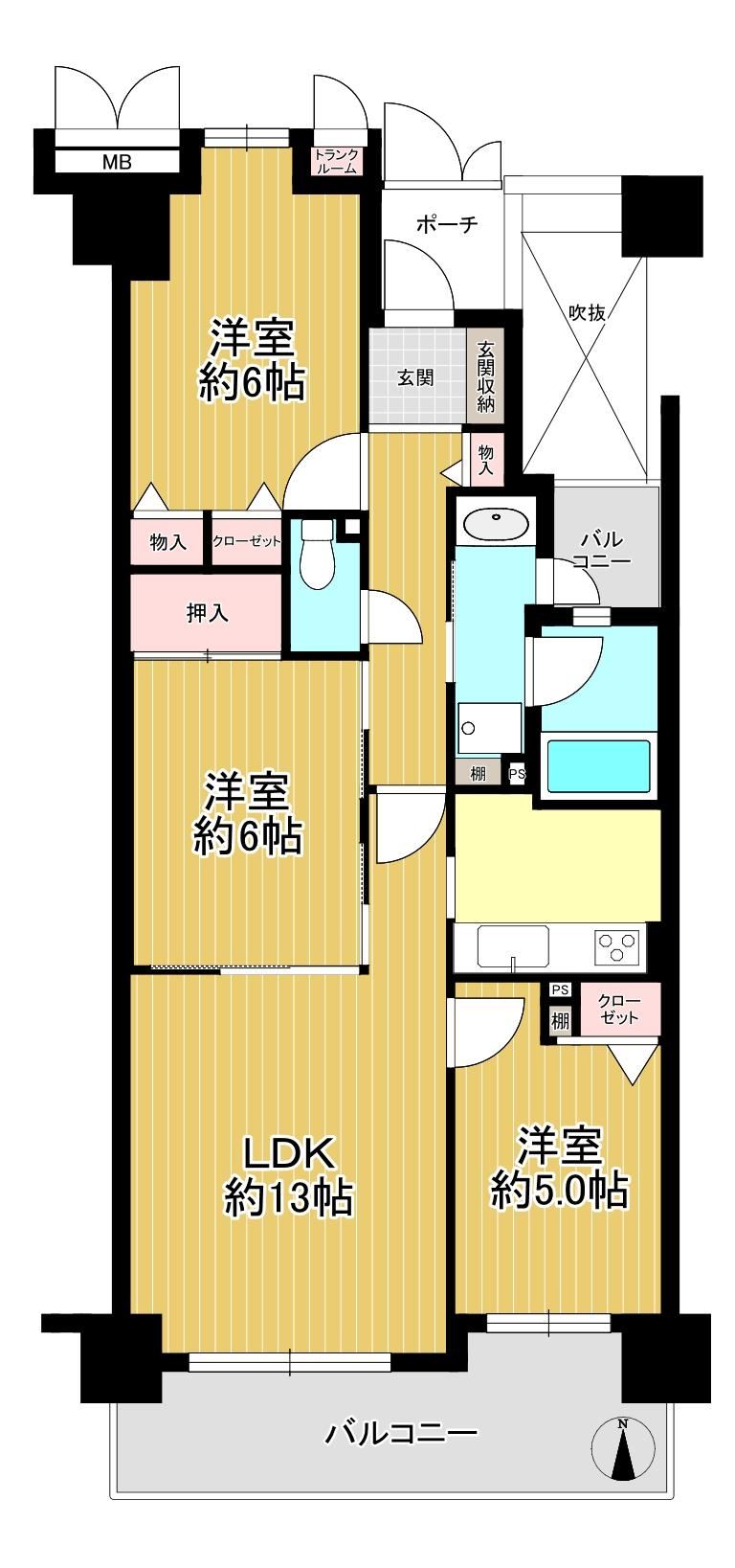 3LDK apartment in Yao, Osaka - Photo 1