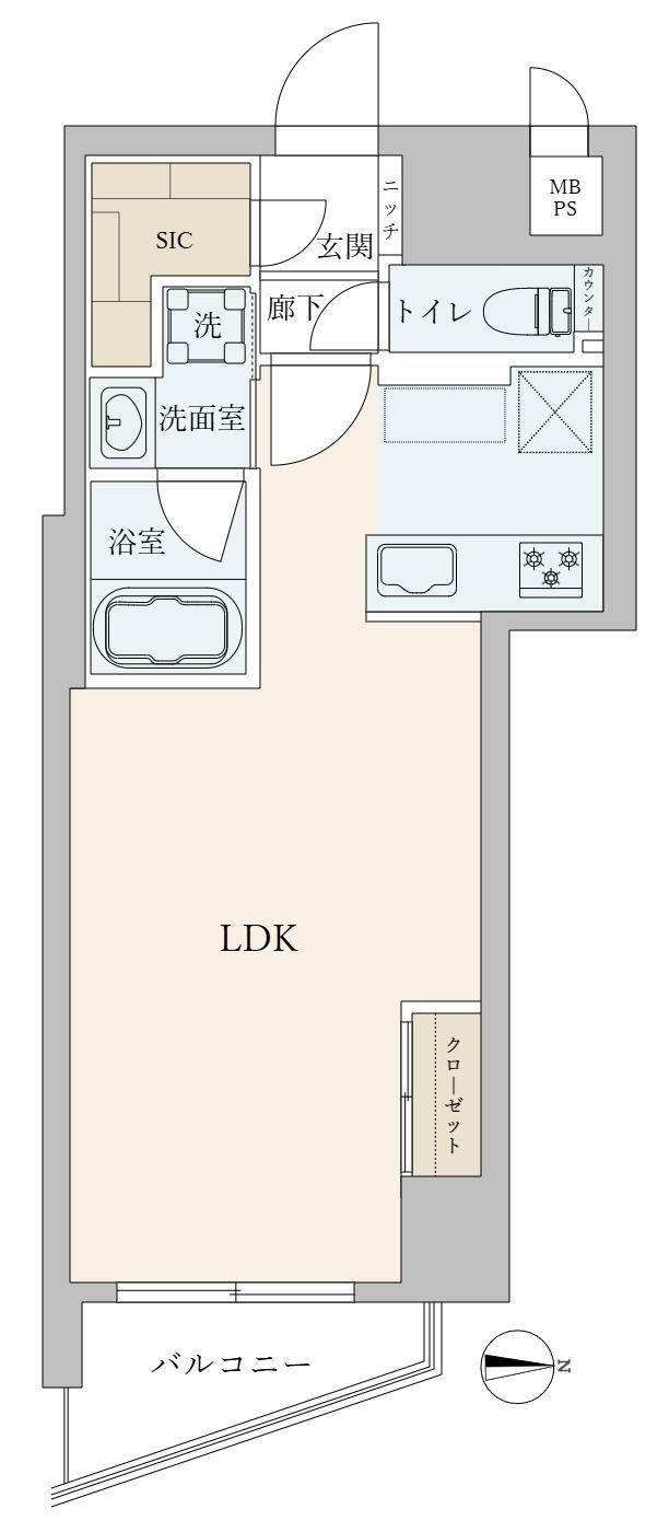 1LDK apartment in Minato Ward, Tokyo - Photo 1