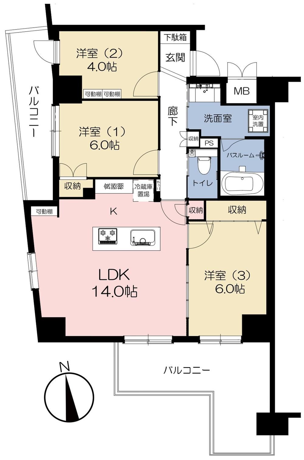 3LDK apartment in Shinagawa Ward, Tokyo - Photo 1