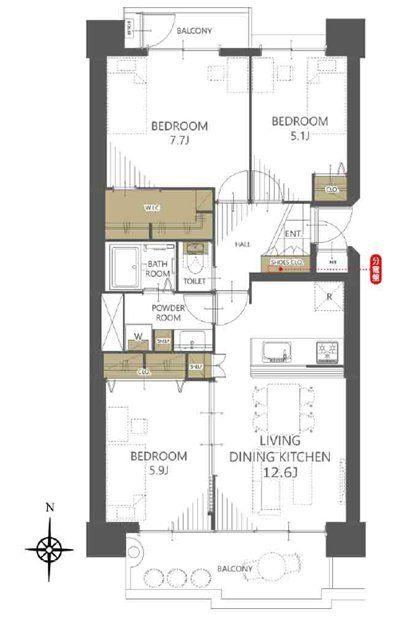 3LDK apartment in Kanazawa Ward, Yokohama, Kanagawa - Photo 1