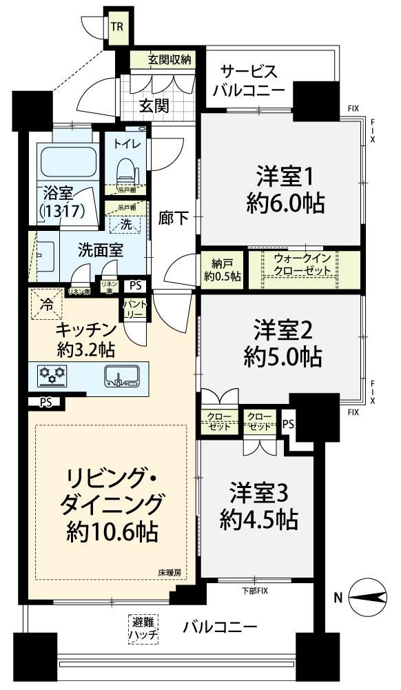 3LDK apartment in Shinagawa Ward, Tokyo - Photo 1