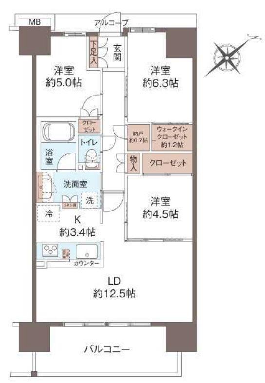 3LDK apartment in Abiko, Chiba - Photo 1
