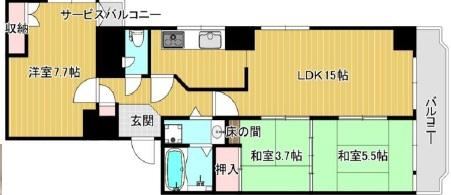 3LDK apartment in Chuo Ward, Osaka - Photo 1