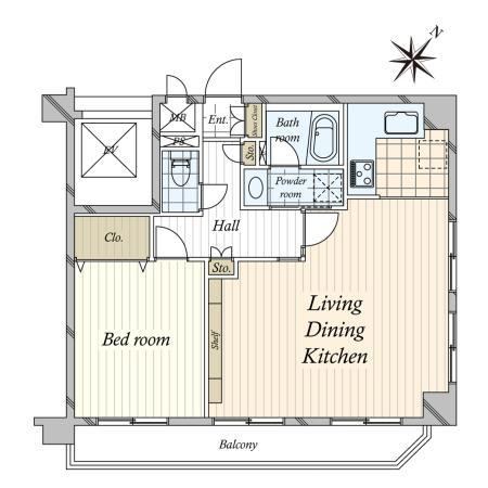1LDK apartment in Meguro Ward, Tokyo - Photo 1