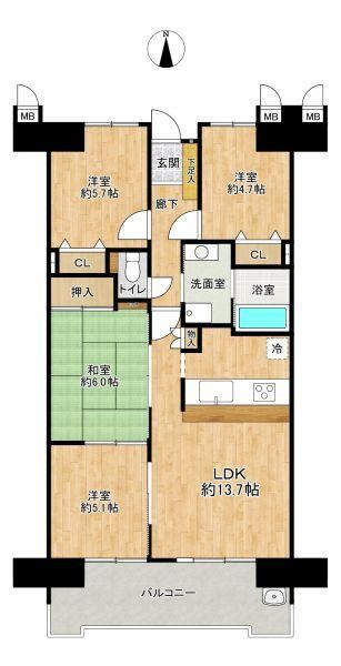 4LDK apartment in Higashiura, Chita District, Aichi - Photo 1