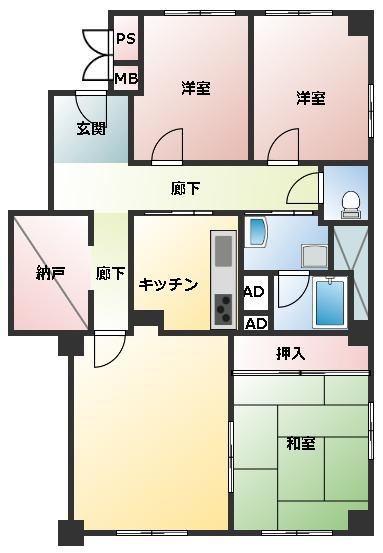 3LDK+S apartment in Matsudo, Chiba - Photo 1