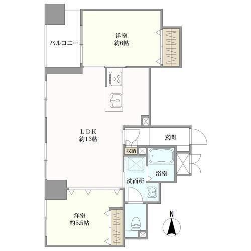 2LDK apartment in Kita Ward, Osaka - Photo 1