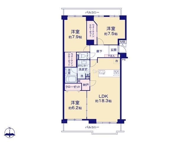 3LDK apartment in Naka Ward, Yokohama, Kanagawa - Photo 1