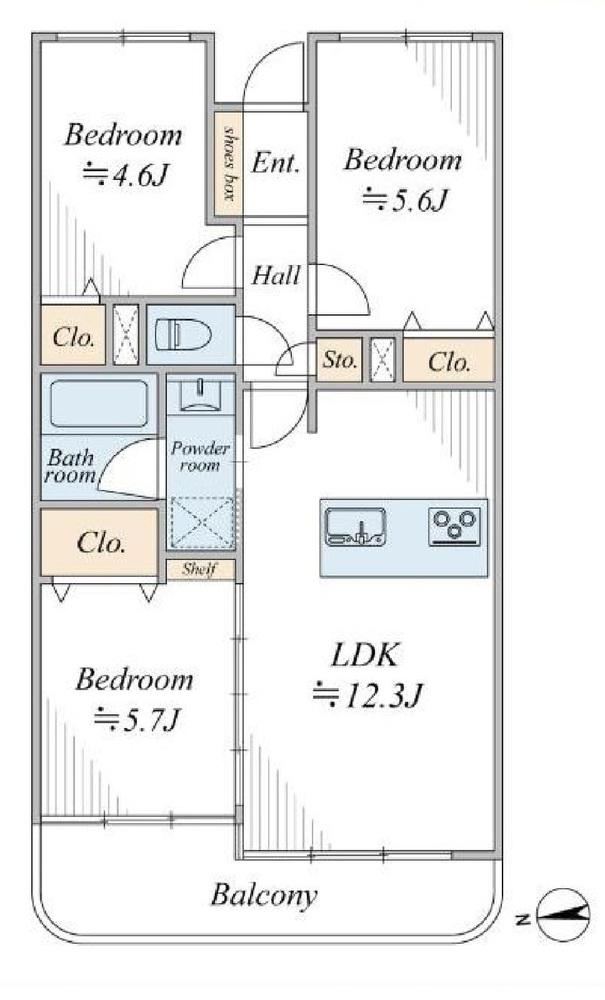3LDK apartment in Katsushika Ward, Tokyo - Photo 1