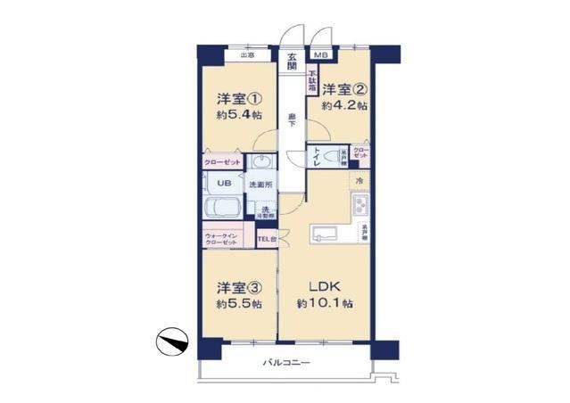3LDK apartment in Isogo Ward, Yokohama, Kanagawa - Photo 1
