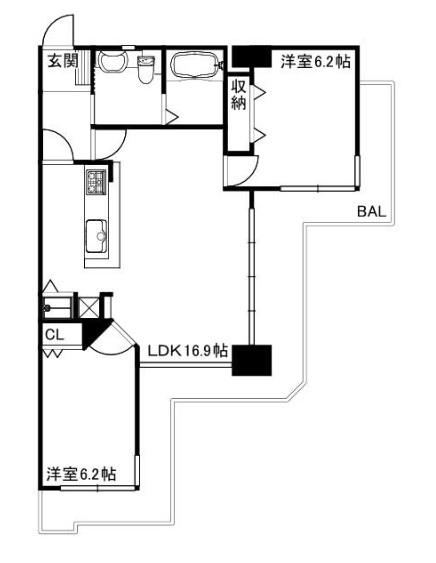 2LDK apartment in Suma Ward, Kobe, Hyogo - Photo 1