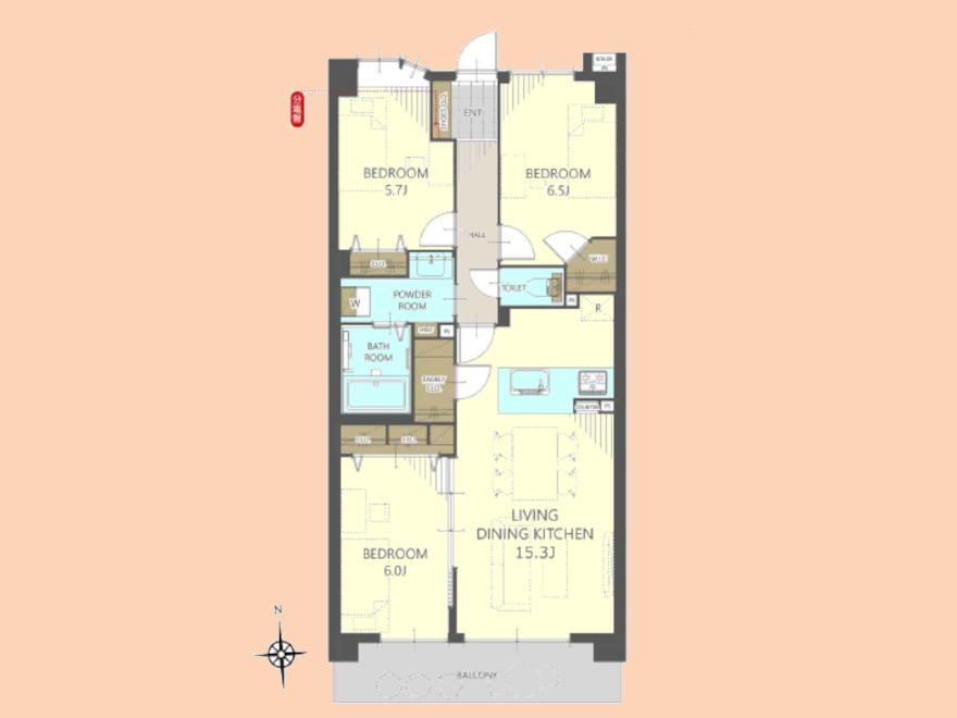 3LDK apartment in Yamato, Kanagawa - Photo 1