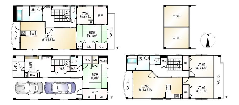 5LDK+S house in Nakagyo Ward, Kyoto - Photo 1