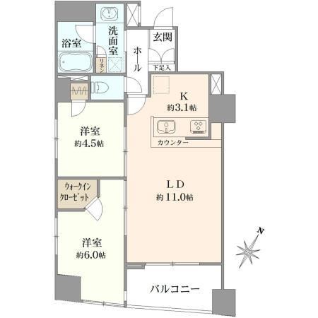 2LDK apartment in Chuo Ward, Tokyo - Photo 1