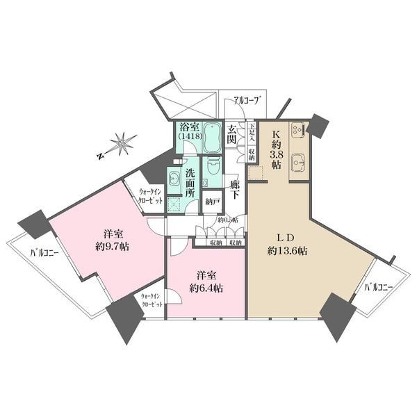 2LDK apartment in Nishi Ward, Yokohama, Kanagawa - Photo 1
