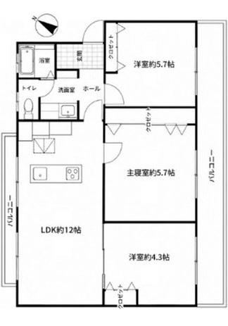 3LDK apartment in Nishi Ward, Hiroshima - Photo 1