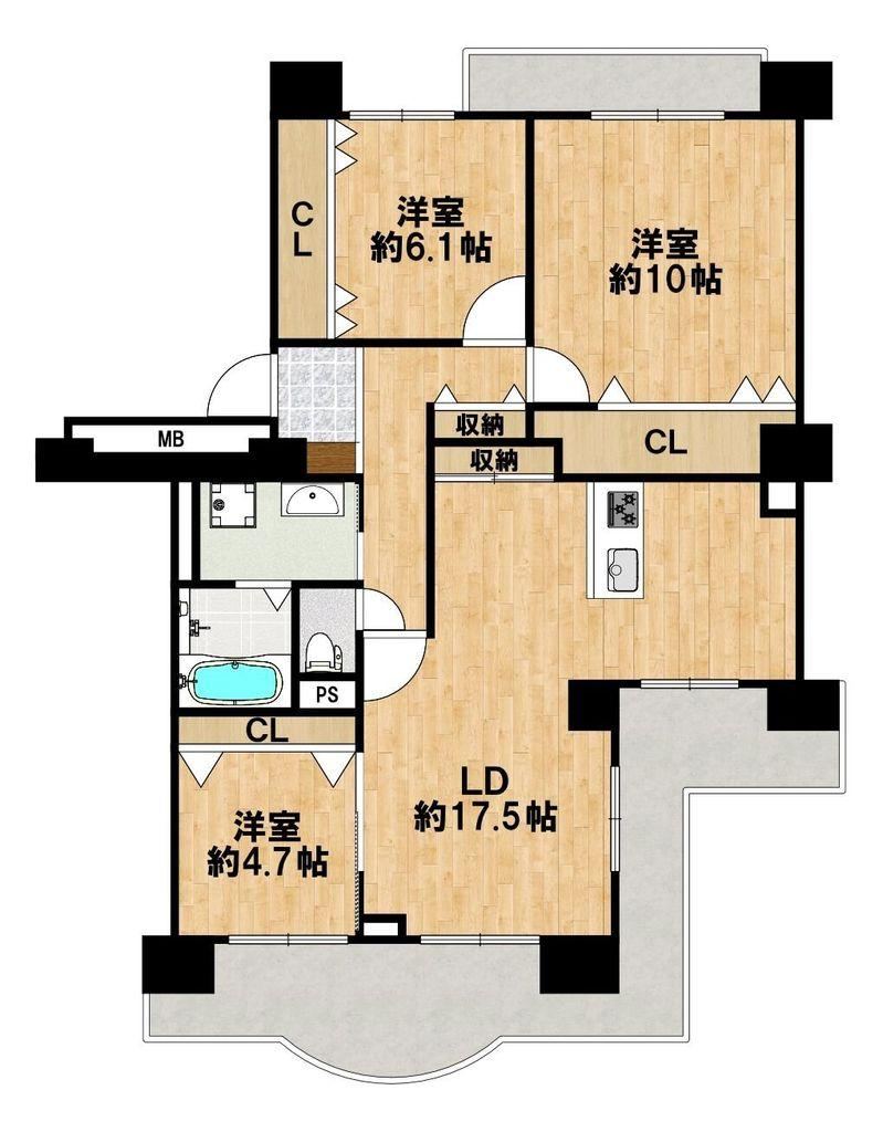 3LDK apartment in Abeno Ward, Osaka - Photo 1