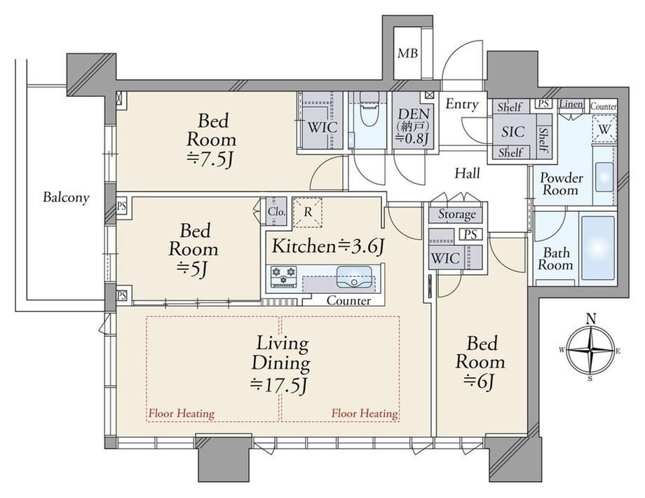 3LDK apartment in Kita Ward, Osaka - Photo 1