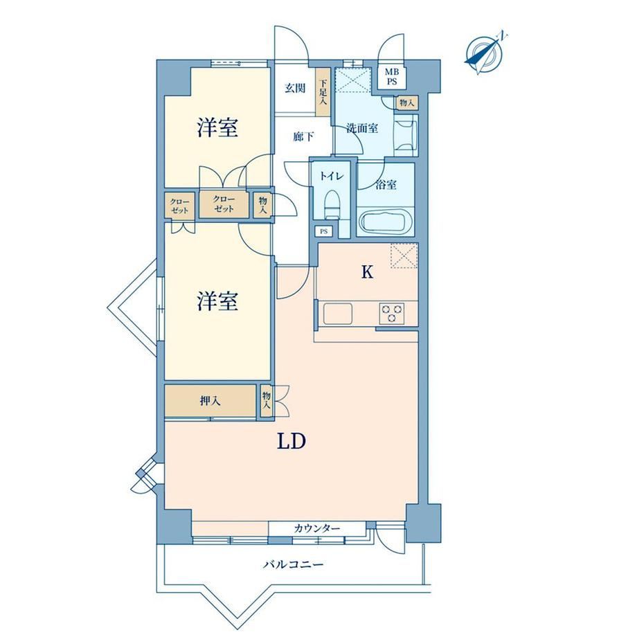 2LDK apartment in Wako, Saitama - Photo 1