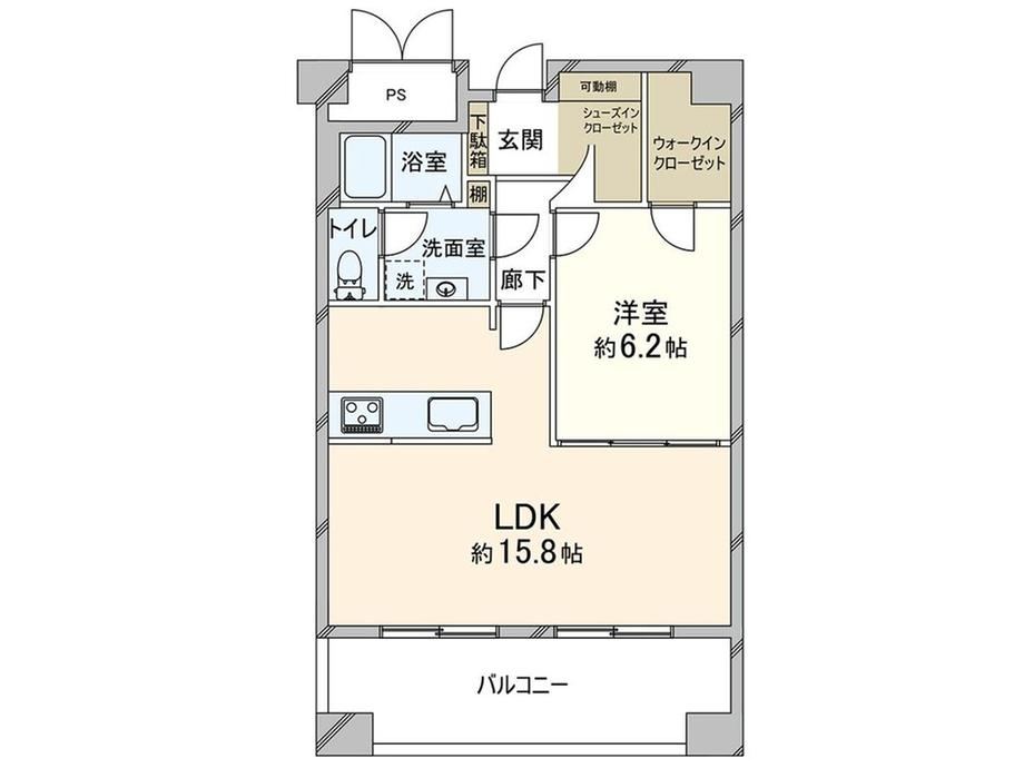 1LDK apartment in Nishi Ward, Osaka - Photo 1