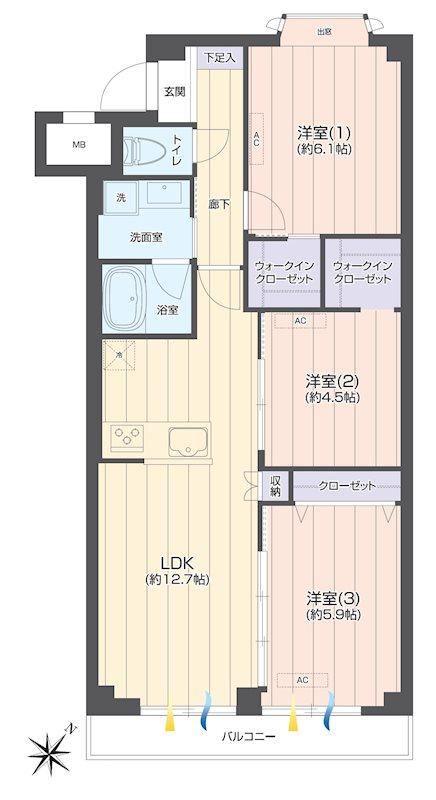 3LDK apartment in Minami Ward, Yokohama, Kanagawa - Photo 1