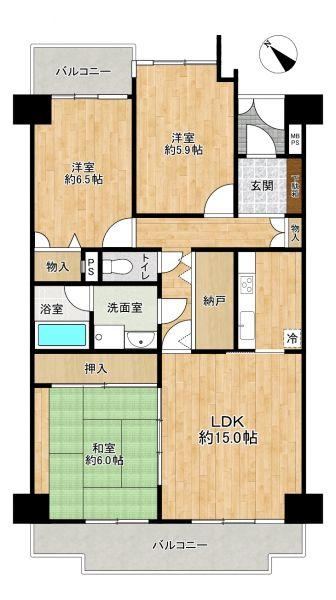 3LDK+S apartment in Hanamigawa Ward, Chiba - Photo 1