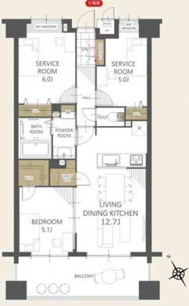 1LDK+S apartment in Matsudo, Chiba - Photo 1