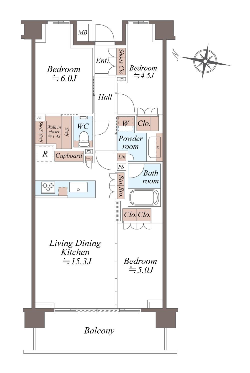 3LDK apartment in Shinjuku Ward, Tokyo - Photo 1