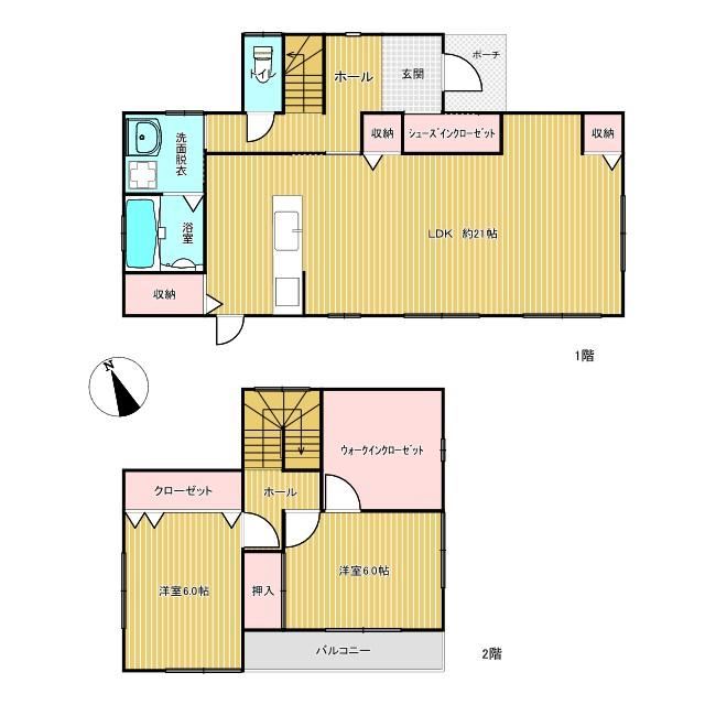 2LDK house in Wakamatsu Ward, Kitakyushu, Fukuoka - Photo 1
