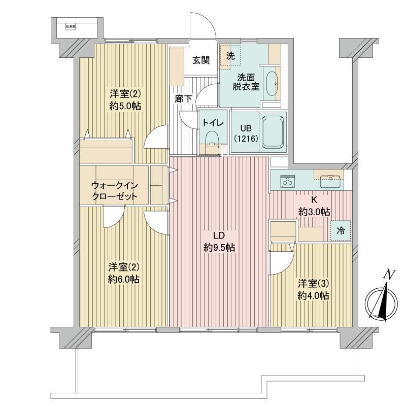 3LDK apartment in Fussa, Tokyo - Photo 1