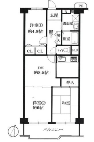 3DK apartment in Nishiyodogawa Ward, Osaka - Photo 1