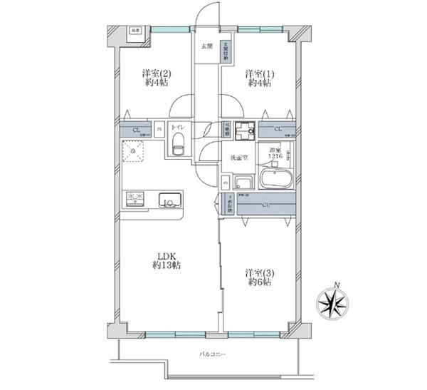 3LDK apartment in Yamato, Kanagawa - Photo 1