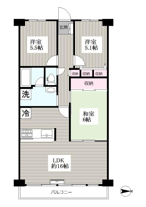 3LDK apartment in Koshigaya, Saitama - Photo 1