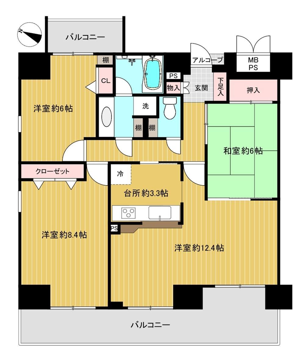 3LDK apartment in Kashiwa, Chiba - Photo 1