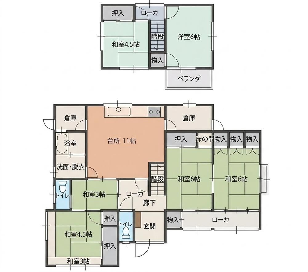 6DK house in Fukuyama, Hiroshima - Photo 1