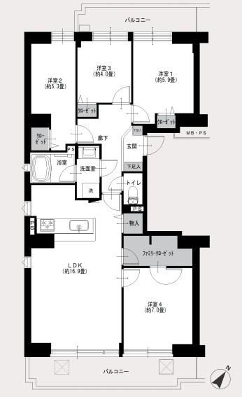 4LDK apartment in Tsurumi Ward, Yokohama, Kanagawa - Photo 1