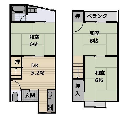 3DK house in Fushimi Ward, Kyoto - Photo 1