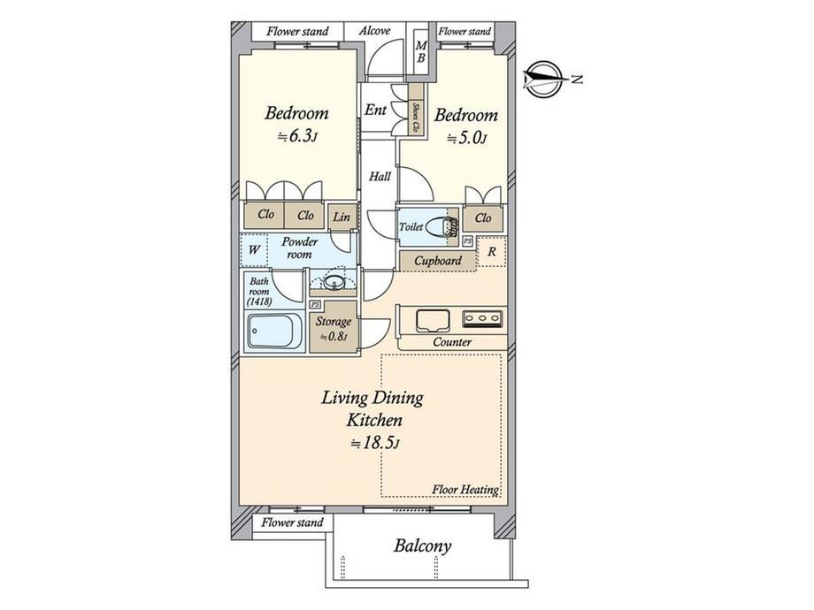 2LDK apartment in Suginami Ward, Tokyo - Photo 1