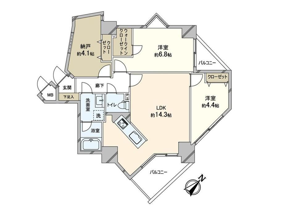 2LDK+S apartment in Tennoji Ward, Osaka - Photo 1