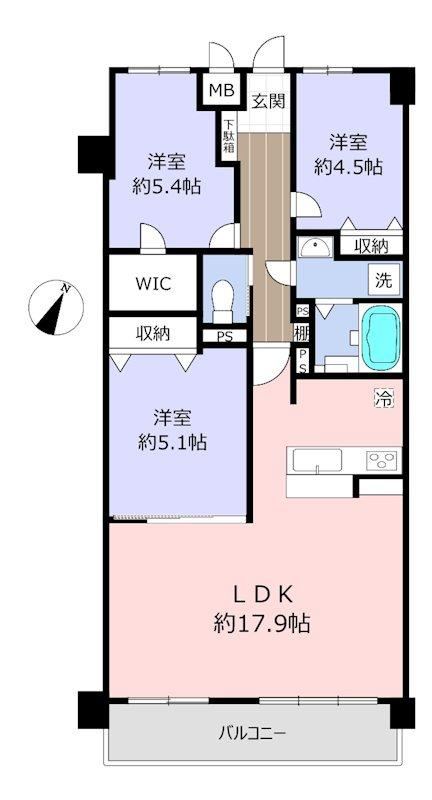 3LDK apartment in Kita Ward, Okayama - Photo 1