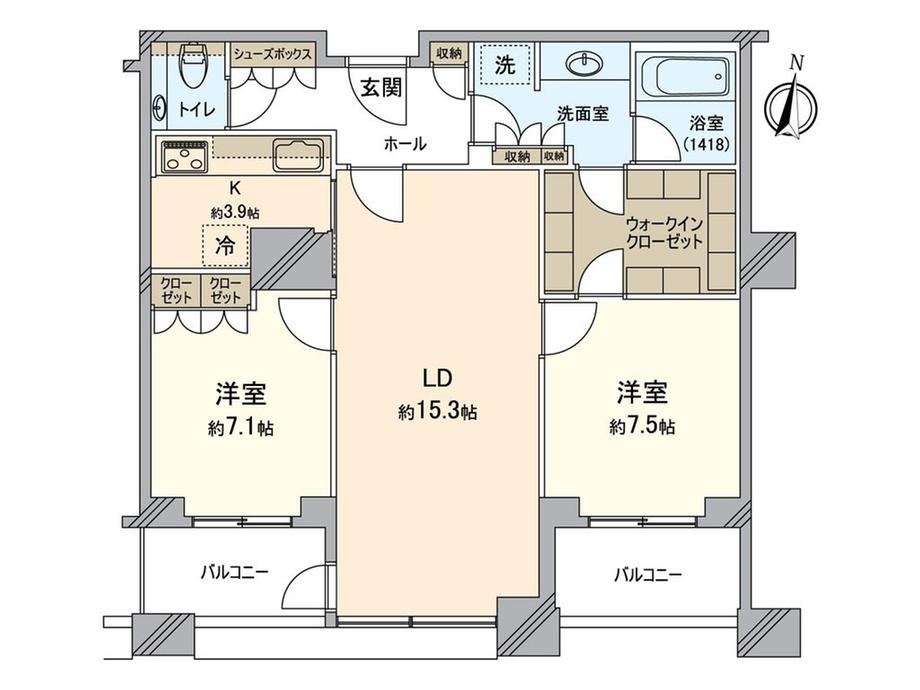 2LDK apartment in Kita Ward, Osaka - Photo 1