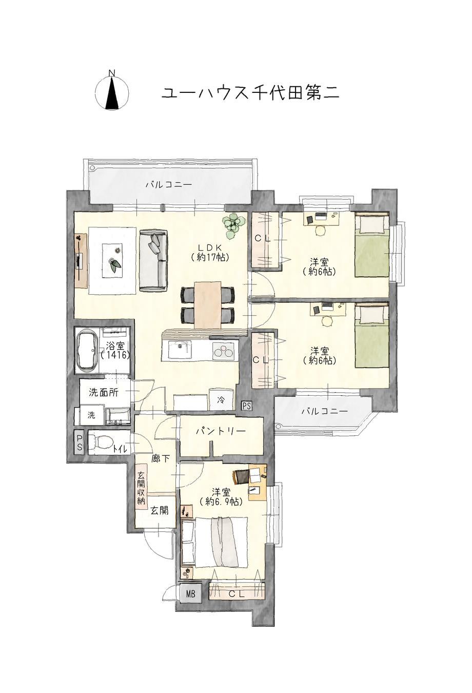 3LDK apartment in Moriyama Ward, Nagoya, Aichi - Photo 1