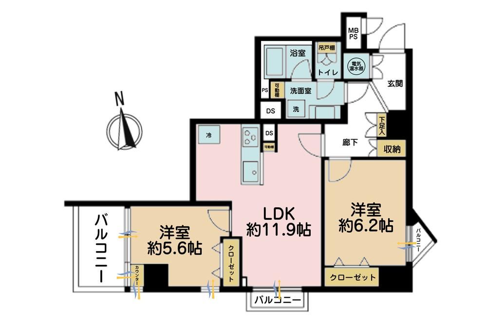 2LDK apartment in Shinagawa Ward, Tokyo - Photo 1