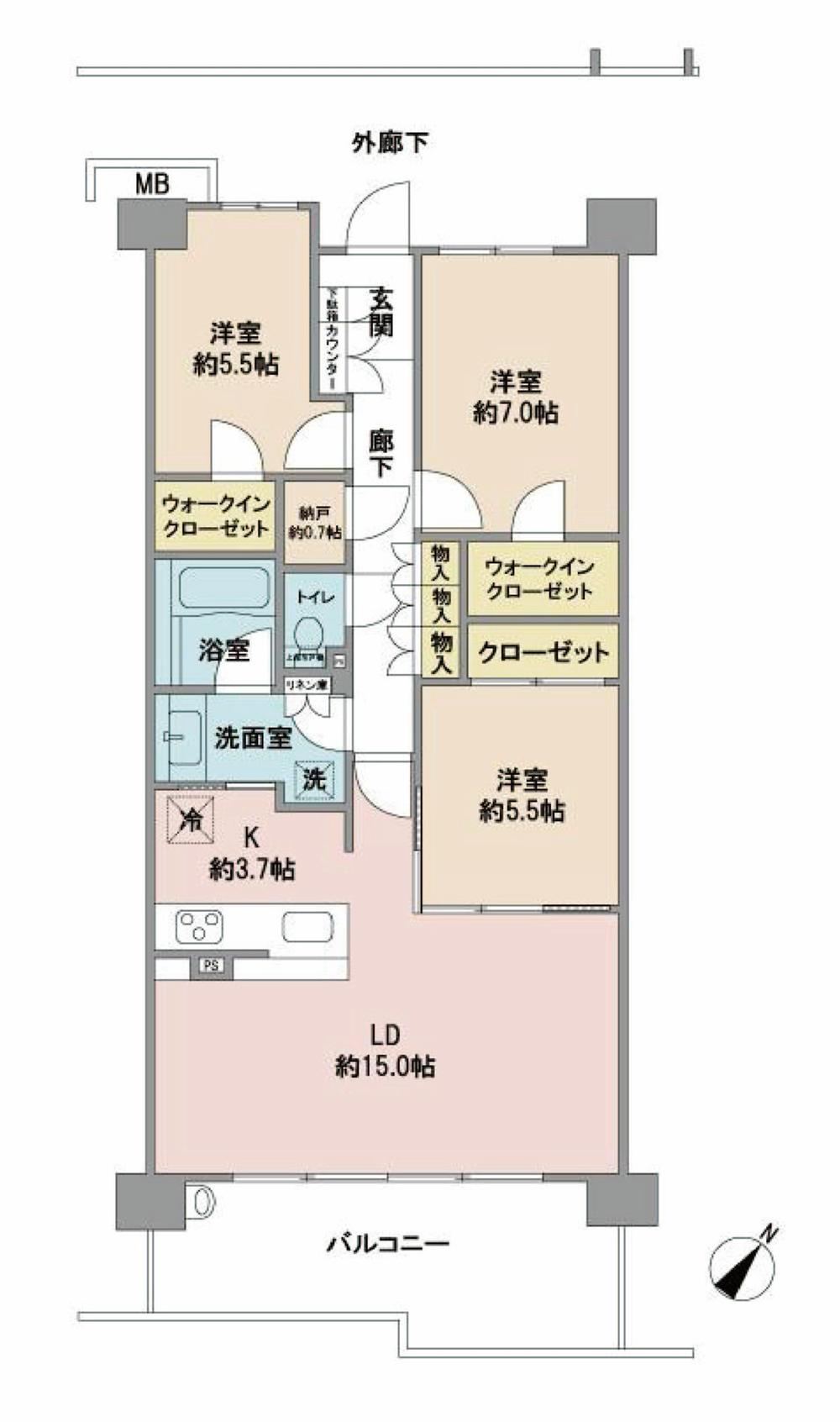 3LDK apartment in Inagi, Tokyo - Photo 1