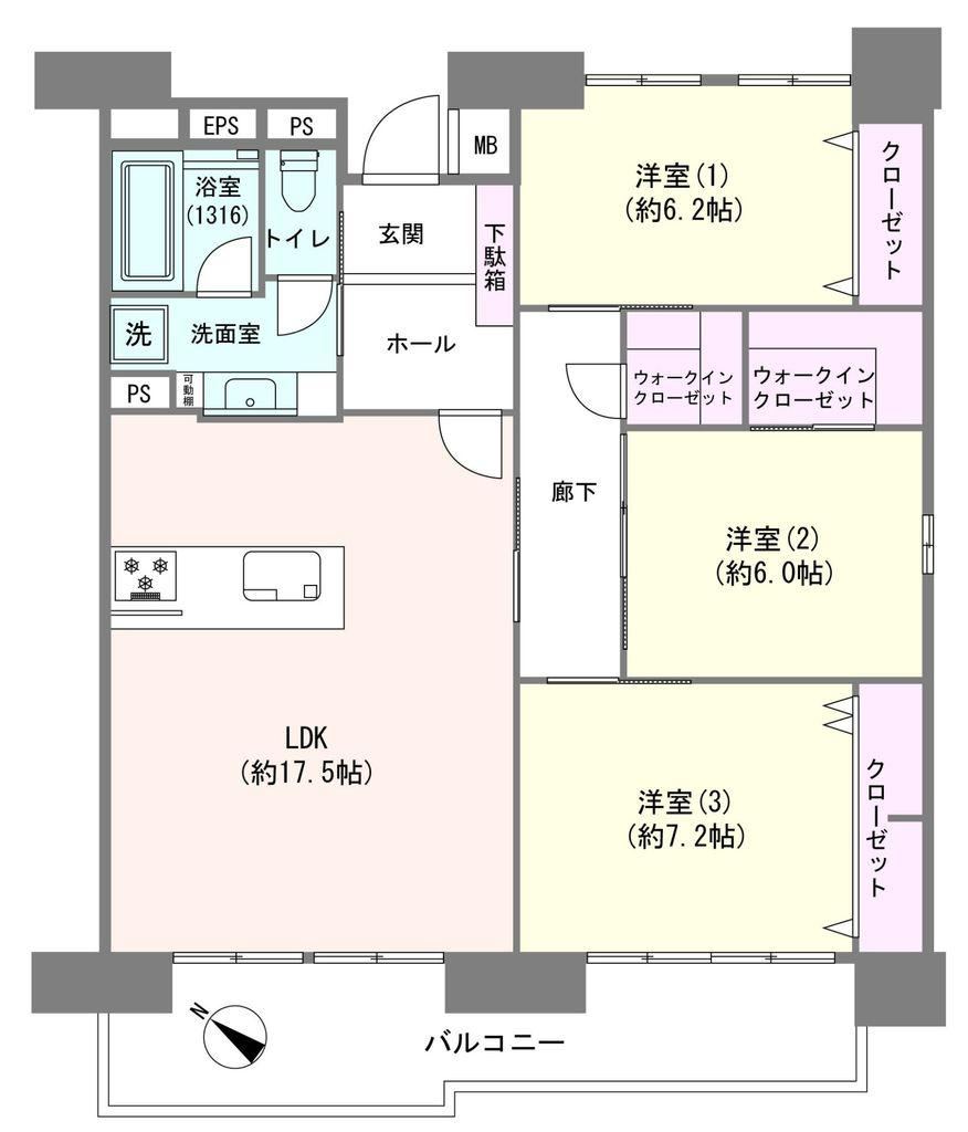 3LDK apartment in Naka Ward, Yokohama, Kanagawa - Photo 1