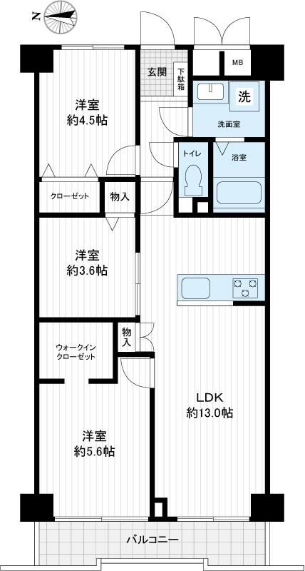 3LDK apartment in Omiya Ward, Saitama - Photo 1