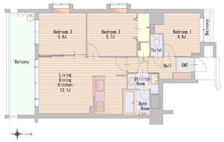 3LDK apartment in Urawa Ward, Saitama - Photo 1