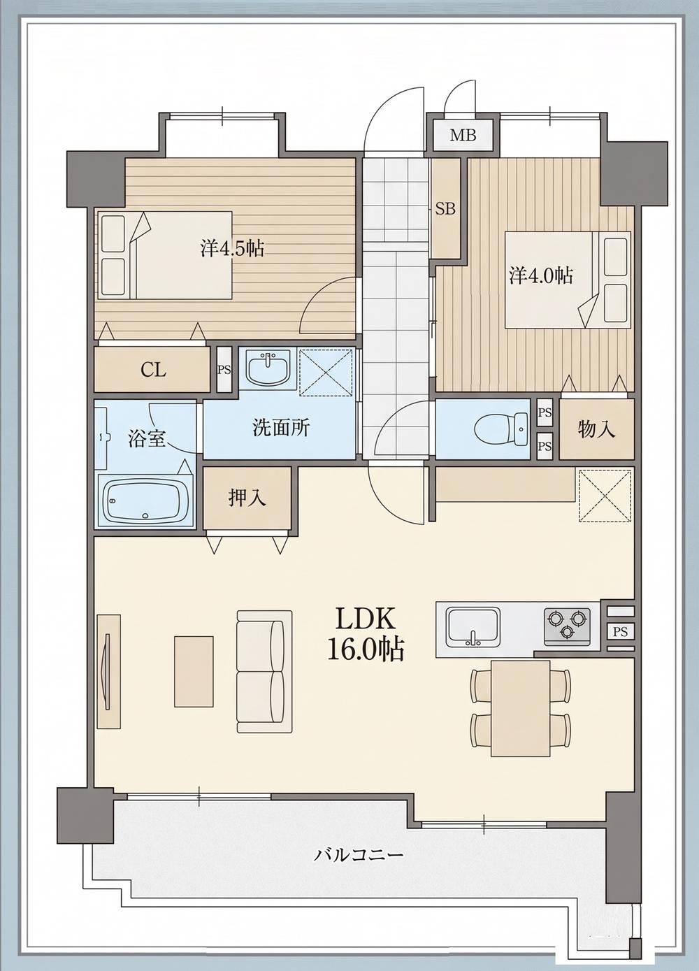 2LDK apartment in Hakata Ward, Fukuoka - Photo 1