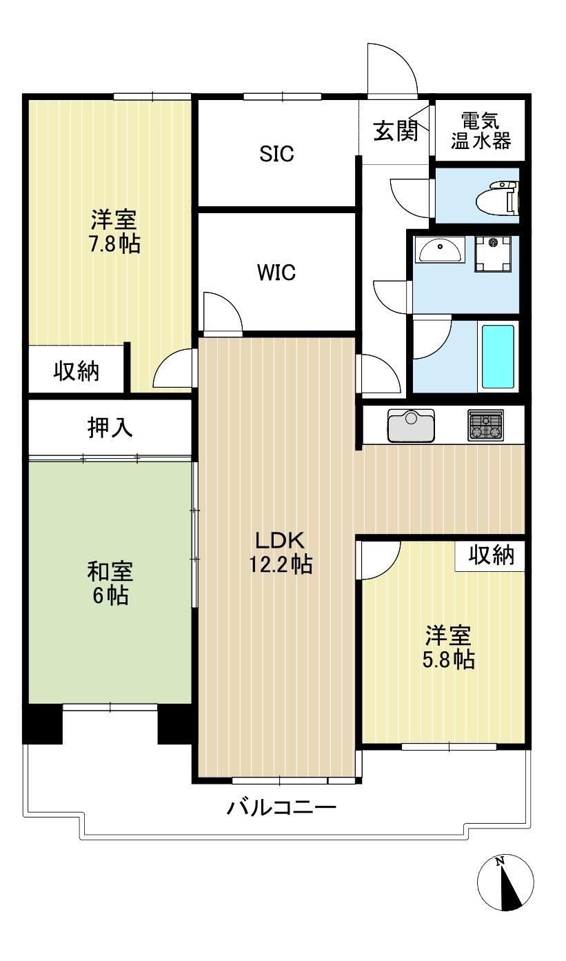 3LDK apartment in Nishinomiya, Hyogo - Photo 1