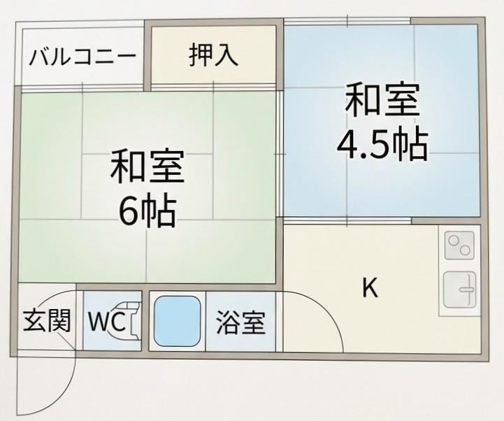 2K apartment in Yao, Osaka - Photo 1